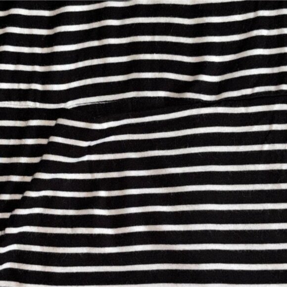Christopher & Banks Capped Sleeved Striped Blouse-Black/White-Large-GUC - Picture 4 of 5